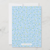 ベビースプリンクル招待状、青/緑スプリンクル 招待状 (裏面)