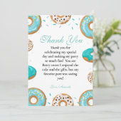 ベビースプリンクル男の子ベビーシャワー感謝カード 招待状 (スタンド正面)