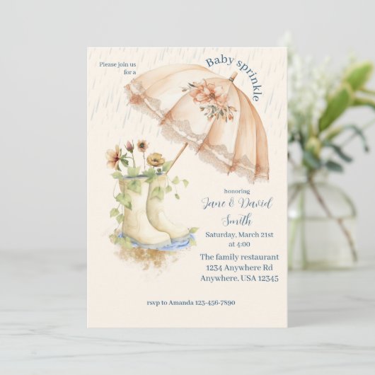 ベビースプリンクル 招待状 (スタンド正面)