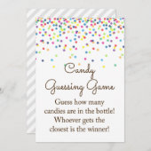 ベビースプリンク付きベビーシャワーゲームサイン5x7インチ 招待状 (正面/裏面)