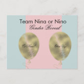 ベビースペインのの性別がDIYスクラッチカードを公開 案内ポストカード (正面)