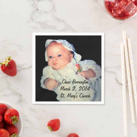 ベビースペシャルの写真に洗礼を施すこと スタンダードカクテルナプキン (インサイチュ)