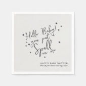 ベビースペルハロウィンニュートラルベビーシャワー紙 スタンダードカクテルナプキン (正面)