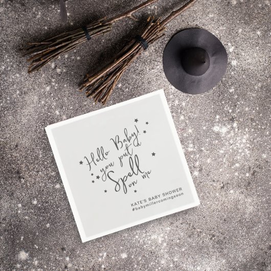 ベビースペルハロウィンニュートラルベビーシャワー紙 スタンダードカクテルナプキン