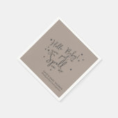 ベビースペルハロウィンニュートラルベビーシャワー紙 スタンダードカクテルナプキン (角)