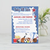 ベビースポーツファンオールスターベビーシャワー招待状 招待状 (スタンド正面)