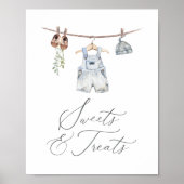 ベビースポーツボーイベビーシャワー菓子とお菓子 ポスター (正面)