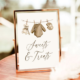 ベビースポーツボーイベビーシャワー菓子とお菓子 ポスター