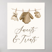 ベビースポーツボーイベビーシャワー菓子とお菓子 ポスター (正面)