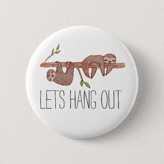 ベビースロぶら下がったスのツリーパターン 缶バッジ (正面)