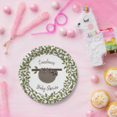 ベビースロスグリーンリーベビーシャワー ペーパープレート (パーティー)