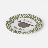 ベビースロスグリーンリーベビーシャワー ペーパープレート (アングル)