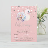 ベビースワンフラワークラウンスターベビーシャワー 招待状 (スタンド正面)