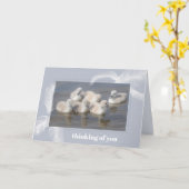 ベビースワン&フェザーズ折り畳みグ空白のリーティングカード カード (黄色い花)