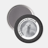 ベビースワンBe Yourself白黒写真 マグネット (正面/裏面)