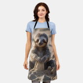 ベビースース建物サンドキャッスル エプロン (着用した状態)