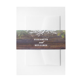 ベビーズブリー素朴ウッド結婚バーズ 招待状ベリーバンド