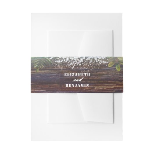 ベビーズブリー素朴ウッド結婚バーズ 招待状ベリーバンド (正面例)