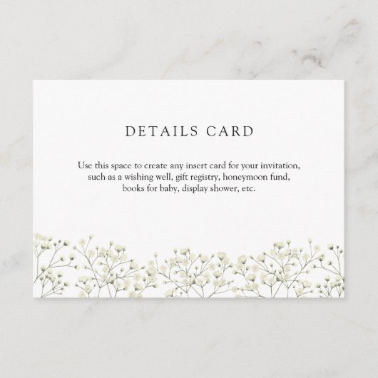 ベビーズブレスの詳細カード エンクロージャーカード (正面)