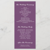 ベビーズブレスアメジスト&シルバー結婚式 プログラム (裏面)