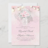 ベビーズブレスアンドピンクローズ婚約パーティ 招待状 (正面)