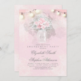 ベビーズブレスアンドピンクローズ婚約パーティ 招待状