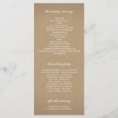 ベビーズブレスアンドピンクローズ結婚式 プログラム (裏面)