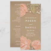 ベビーズブレスアンドピンクローズ結婚式 プログラム (正面/裏面)