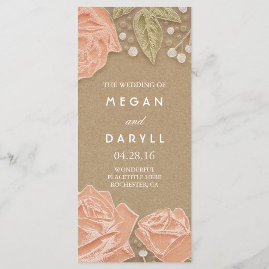 ベビーズブレスアンドピンクローズ結婚式 プログラム (正面)