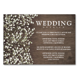 ベビーズブレスウェディングレセプション+ホテルカード テーブルナンバー