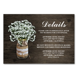 ベビーズブレスウェディングレセプション+ホテルカード テーブルナンバー