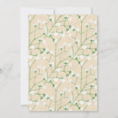 ベビーズブレスウォーターカラーフローラボホブライダルシャワー 招待状 (裏面)