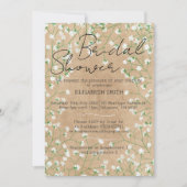 ベビーズブレスウォーターカラーフローラボホブライダルシャワー 招待状 (正面)