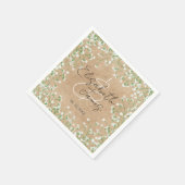 ベビーズブレスウォーターカラー素朴ボホシック結婚ズ スタンダードカクテルナプキン (角)