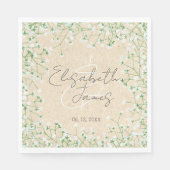 ベビーズブレスウォーターカラー素朴ボホシック結婚ズ スタンダードランチョンナプキン (正面)