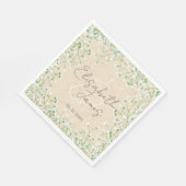 ベビーズブレスウォーターカラー素朴ボホシック結婚ズ スタンダードランチョンナプキン (角)