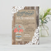 ベビーズブレスウッドレース素朴ブライダルシャワー 招待状 (スタンド正面)