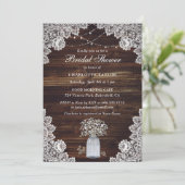 ベビーズブレスウッド素朴メイソンジャーブライダルシャワー 招待状 (スタンド正面)