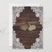 ベビーズブレスウッド素朴メイソンジャーブライダルシャワー 招待状 (裏面)