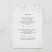 ベビーズブレスエレガントな結婚式詳細 エンクロージャーカード (正面/裏面)