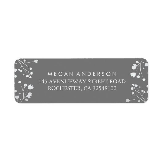 ベビーズブレスグレーとシルバー結婚ズ ラベル (正面)