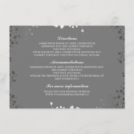 ベビーズブレスグレー結婚シルバー詳細 エンクロージャーカード (正面)