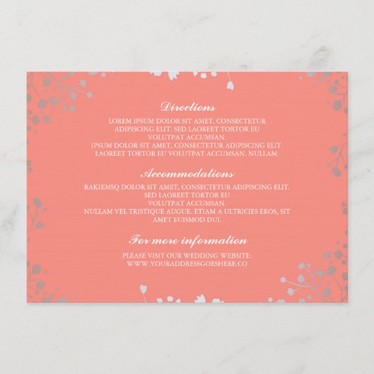 ベビーズブレスコーラルシルバー結婚ズ詳細 エンクロージャーカード (正面)