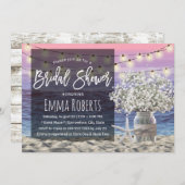 ベビーズブレスジャービーチスターフィッシュブライダルシャワー 招待状 (正面/裏面)