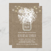 ベビーズブレスジャー素朴のリハ結婚ーサルディナー 招待状 (正面/裏面)