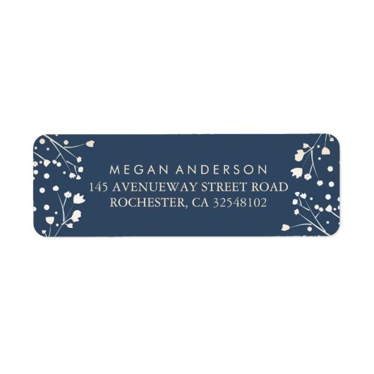 ベビーズブレスネイビー結婚ズ ラベル (正面)