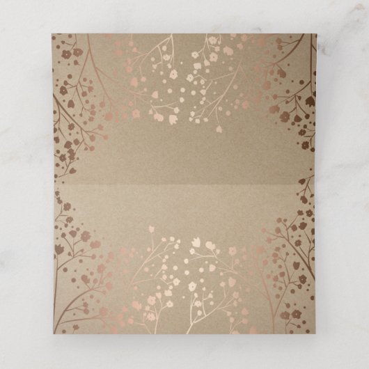 ベビーズブレスバラゴールドフォイル結婚エフェクト プレイスカード (内部開封)