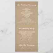 ベビーズブレスバラ金ゴールドとクラフト結婚式 プログラム (裏面)