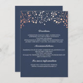 ベビーズブレスバラ金ゴールドとネイビー結婚ズ詳細 エンクロージャーカード (正面/裏面)