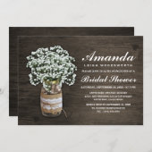 ベビーズブレスバーラップブライダルシャワー招待状 招待状 (正面/裏面)